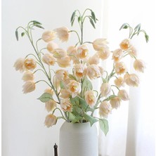 Nettenevime Yapay Çiçek Çan Çiçeği Yavruağzı 85CM Tek Dal Kumaş Çiçek Uzun Dal