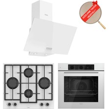 Ferre Silenart  Yeni Seri Leva Beyaz  Ankastre Set ( D087 + LN386  + QBL62CB )