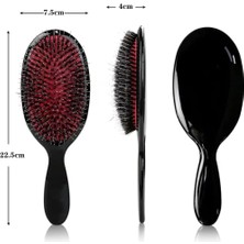 Mena Rise Aputue Saç Uzatma Fırçası, Yumuşak Nylon Uçlu Büyük Saç Fırçası, Oval Masajlı Detangler Fırça, Dolaşmayı Önleyen Nylon Kıllı Saç Fırçası, Saçları Düzeltir, Yağı Dağıtır, Saç Derisini Uyarır (Siyah)