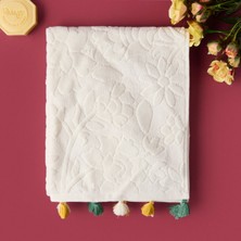 Matmel Soft Granny Summer Flos Yüz Havlusu - Ekru - 50X90 cm