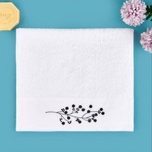 Matmel Soft French Cottage Nakışlı El Havlusu - Ekru - 30X50 cm