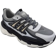 Çiğdem Kundura Wickers - 2687 | Erkek Yüksek Tabanlı Spor Ayakkabı - Siyah-Füme - 42