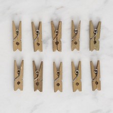 Akıllı Durak Loren Crafts 10 Lu Altın Renk Mini Mandal