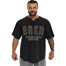 Oversize Dokulu Pamuk T-Shirt Bgsm 3383