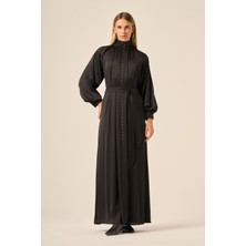 Ftz Women Kadin Ipek Saten Elbise  Siyah 31208