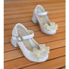 Surpie Shoes Çocuk Topuklu Ayakkabı, Kısa Topuklu Ayakkabı, Çocuk Abiye Ayakkabı