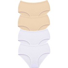 MELENERS 4 Adet Tutku Kadın Yüksek Bel Bato Kalın Lastik Külot S9