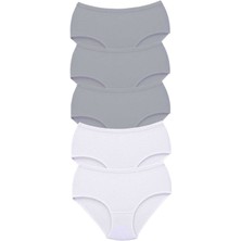 MELENERS 5 Adet Tutku Kadın Yüksek Bel Bato Kalın Lastik Külot S11