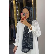 Carell Betül Duman'ın Tercihi Ethnich Siyah Comfy Ipek Şal