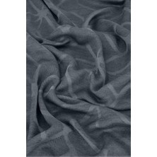 Carell Vence Çift Taraflı Geometrik Desen Ipek Şal Antrasit