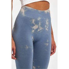 Cervus Spor Tayt Batik Desenli Dikişsiz Esnek ve Toparlayıcı Push Up Kadın Tayt