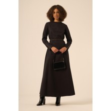 Ftz Women Kadın Süet Elbise  Siyah 31219