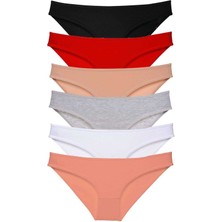 MELENERS 6 Adet Süper Eko Set Likralı Kadın Slip Külot Renk 1