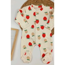 Dinamik çocuk Yenidoğan Kız Bebek Tulum Fitilli Kumaş Baskılı Patikli Ince Mevsimlik Çıtçıtlı Tulum 0-1-3-6 Ay