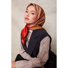 Lêvi D'or Gold Desenli Twill İpek Eşarp