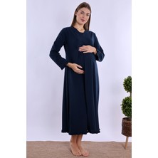 Effortt Lacivert Hamile Lohusa Gecelik