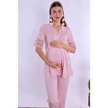 Effortt Pembe Hamile Lohusa Pijama Takımı