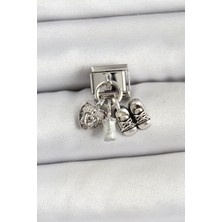 Claris 316L Çelik Gümüş Renk Bebek Konsept Nomination Charm