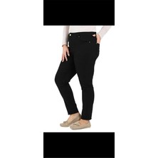 Canseven K26 1038 Sıyah Kadın Yuksek Bel 5 Cep Spor Kalıp Bılekte Dar Paca Lıkralı Pantolon