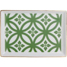 Morocco Desen1 Yeşil Kahvaltı Tabağı 18CM