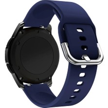 MobaxAksesuar Samsung Galaxy Watch 3 Gear S3 Kordon 45MM 46MM Kordon Silikon Bileklik Kopçaklı Kordon Bhr