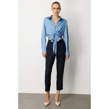 Ekol Beli Kalın Lastikli Dar Paça Pantolon 01109