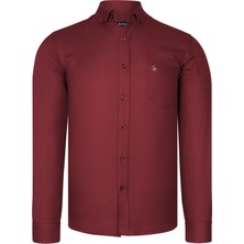 G985 Dewberry Erkek Gömlek-Bordo