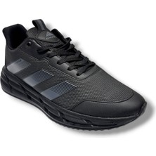 Cakgo Adistar 018-26 Baskı Deri Anatomik Erkek Sneaker Siyah Füme