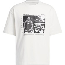 Adidas Erkek  Beyaz  T-Shirt Anted Gfx Tee 2 JM2679