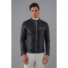 Deri Company Tyler Lacivert Erkek Deri Mont