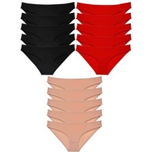 MELENERS 15 Adet Süper Eko Set Likralı Kadın Slip Külot 512