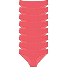 MELENERS 8 Adet Süper Eko Set Likralı Kadın Slip Külot Fuşya