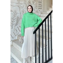 Lamelif Crop Kazak Neon Yeşili