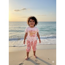 Şimo Butik Kız Çocuk Pantolon Tişört Takım %100 Pamuk Nefes Alan Rahat Tarz Tasarım Cepli