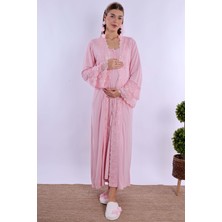 Effortt Pembe Sabahlıklı Hamile Lohusa Gecelik Takım