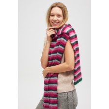 Peraluna Karmina Yumuşak Dokulu Unisex Atkı - Koyu Yeşil Multi