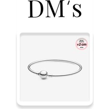 DM's Silver Düz Yuvarlak Bangle Gümüş Bilezik