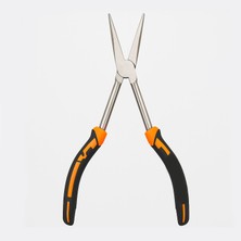 Badem10 Uzun Düz Kargaburun Pense 11 Inç Profesyonel Ince Uçlu El Aleti Elektrikçi Hobi Atölye Kullanımı