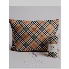 Shules Collection Burberry Tek Kişilik Lastikli Çarşaf+Yastık Kılıfı