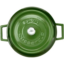 Mena Rise Çok Amaçlı Döküm Demir Sığ Tencere Çap 24 cm Yeşil