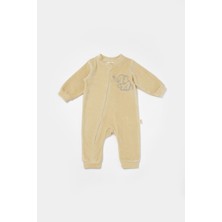 Baby Cosy Babycosy  Bebek Ayaksız Fermuarlı Tulum  3-24 Ay Bej
