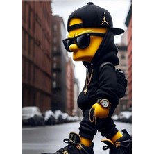 Aydın Garage Simson Kapı Direk Kaplama Folyosu Baskılı Sticker Sağ-Sol 2 Adet 22*50 cm