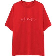 The Lucid Lab Dolce Peccato Oversize Tişört - Kırmızı