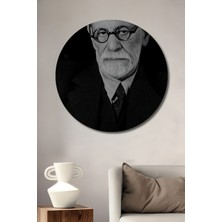 Teona Ahşap Dekoratif Ahşap Yuvarlak Tablo Sigmund Freud
