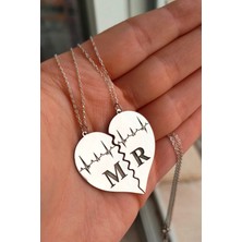 Özgür Takı 925 Ayar Gümüş Çift Kolye