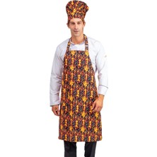 Desenli Askılı Önlük - 3107 Alev Desen