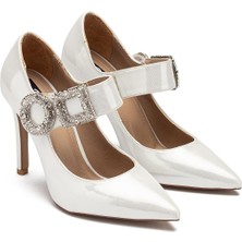 Dedos Kadın Yüksek Topuklu Tokalı Sivri Burun Abiye 1120