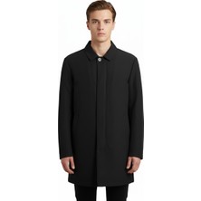 Uki Siyah Comfort Fit Trençkot