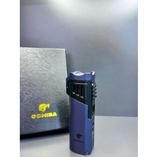 Cohiba 3 Torch Pürmüz Alevli Puro Sehpası ve Delicili Özel Üretim Profesyonel Çakmak