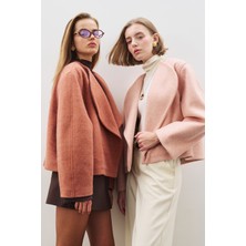 Manuka Yünlü Kısa Ceket Şeftali